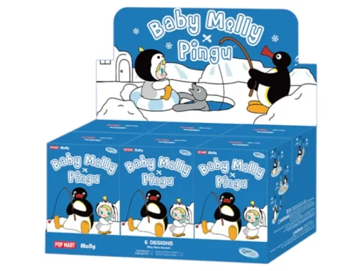 Pop Mart Baby Molly x Pingu Happy Fishing Series Plush Pendant Sealed Case (6 Blind Box) - US Fashion